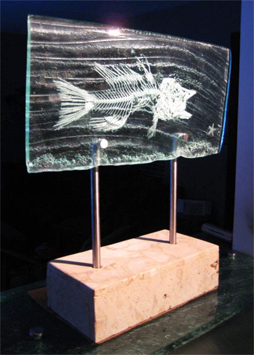 Glass Sculpture - Fish Bones